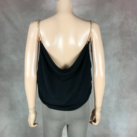 WEAREVER Chain Strap Black Draped Party Top Plus Size 3X - Picture 8 of 8